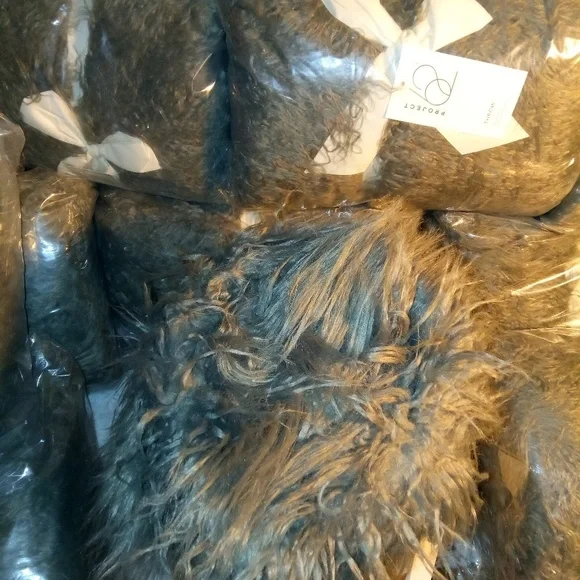 Project 62 Gray Faux Fur Throw Blanket - Picture 3 of 8